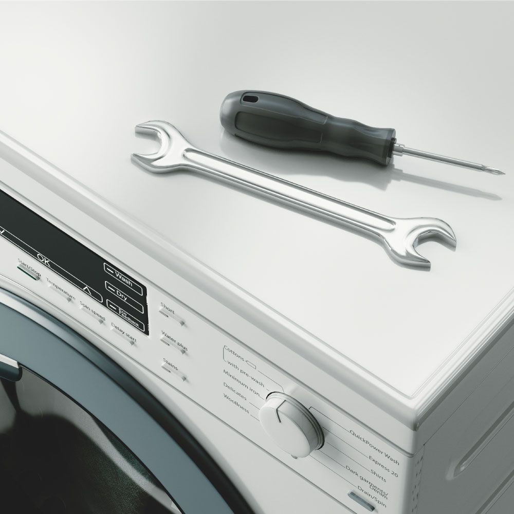 lavadora y herramientas